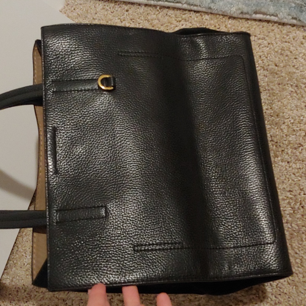 Banana republic black pebbled leather tote - Picture 3 of 12